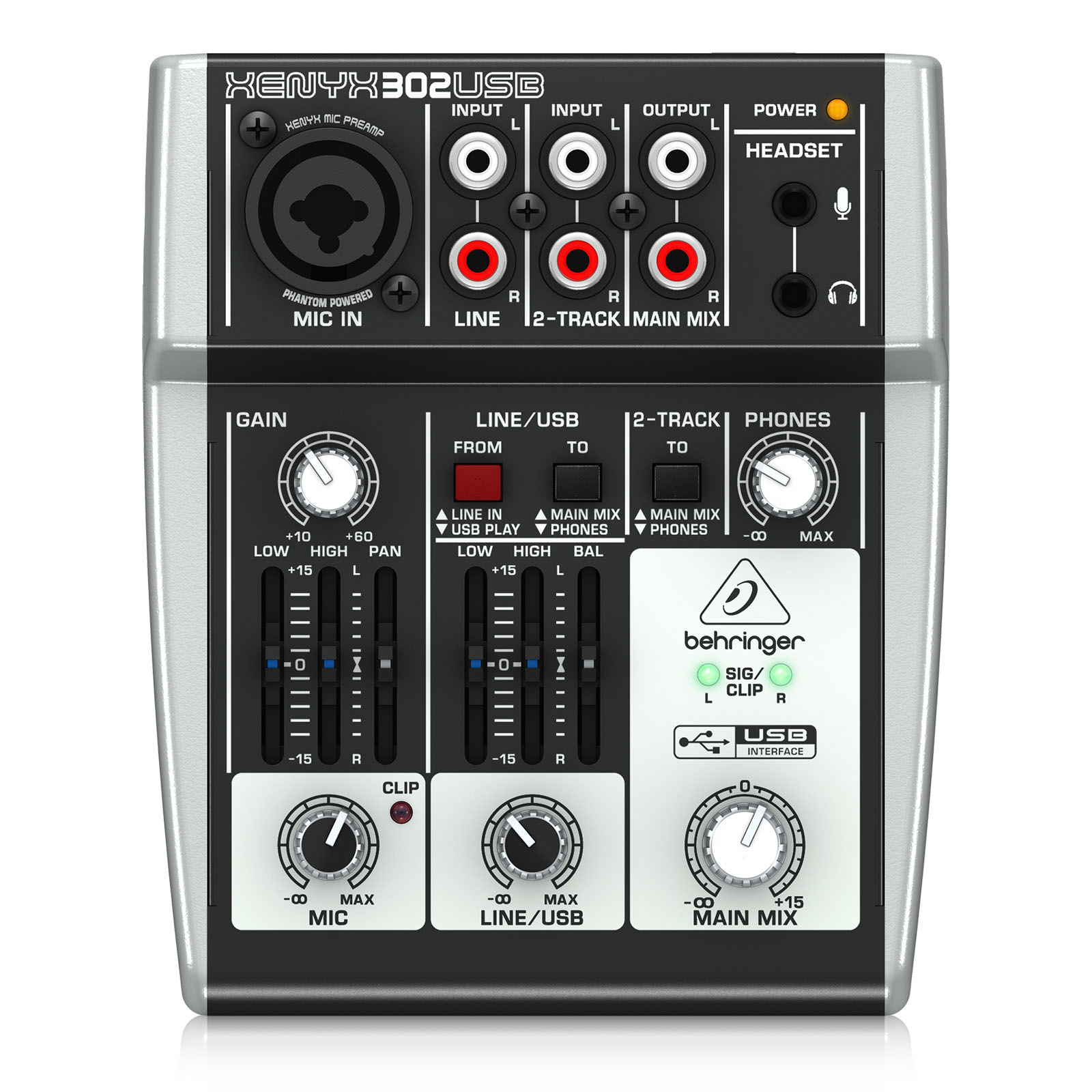 BEHRINGER XENYX QX1002USB アナログミキサー - レコーディング/PA機器