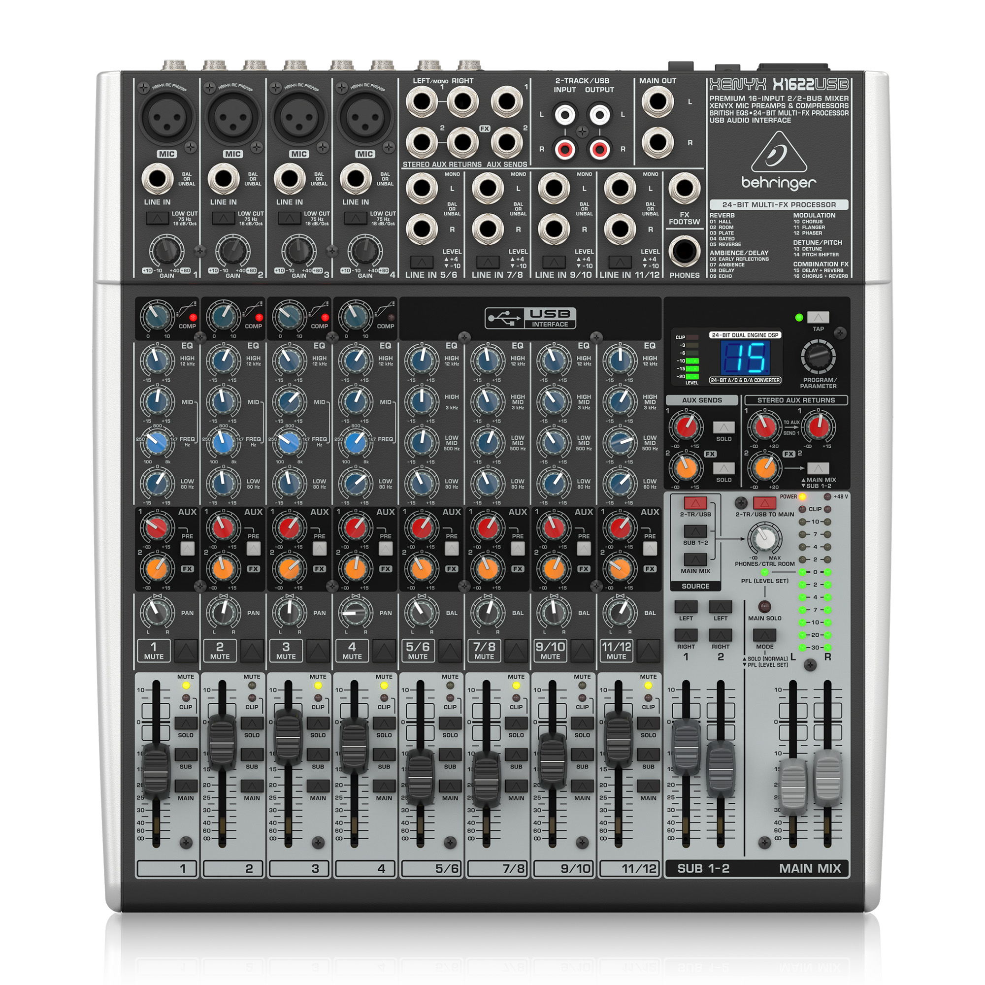 日本製好評BEHRINGER べリンガー X1622USB XENYX USBオーディオインターフェース搭載 アナログ ミキサー ミキサー