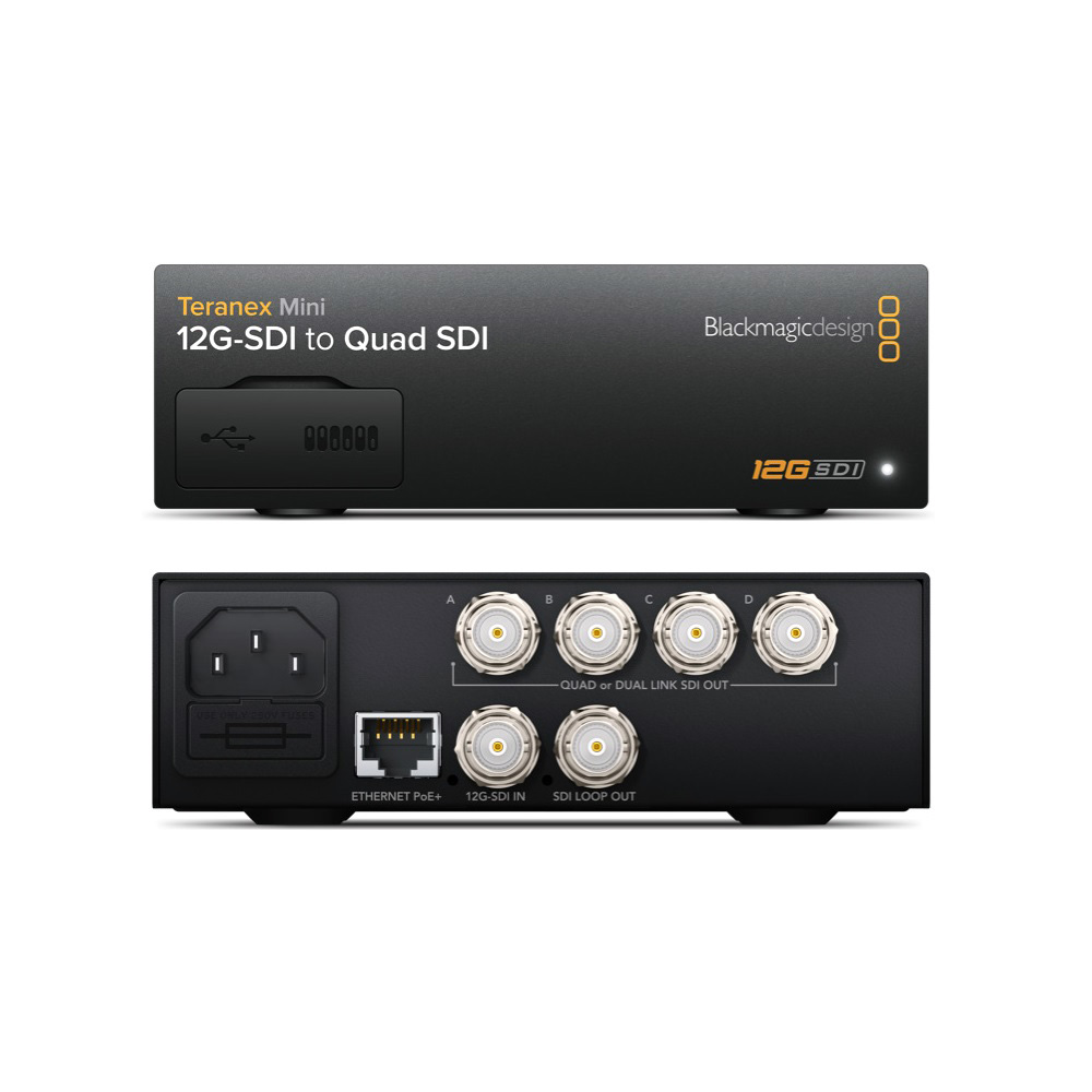 Blackmagic Design [Teranex Mini - 12G-SDI to Quad SDI] 放送用コンバーター