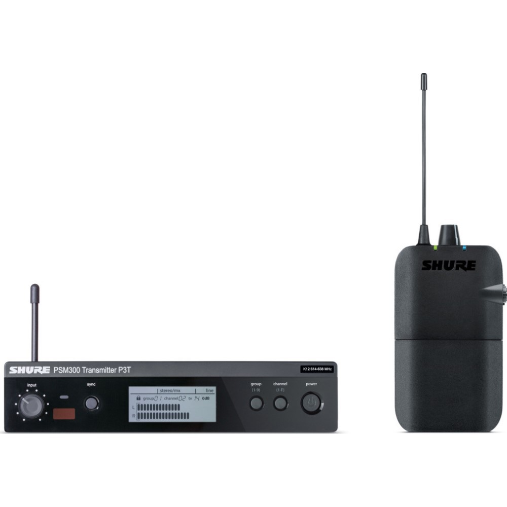 Shure [P3TR-JB] ワイヤレス・イヤー・モニター・システム 送受信機セット