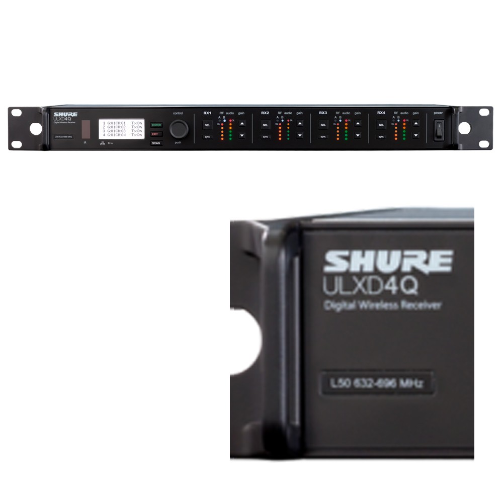 Shure [ULXD4Q-AB] 4chデジタル・ダイバーシティ受信機