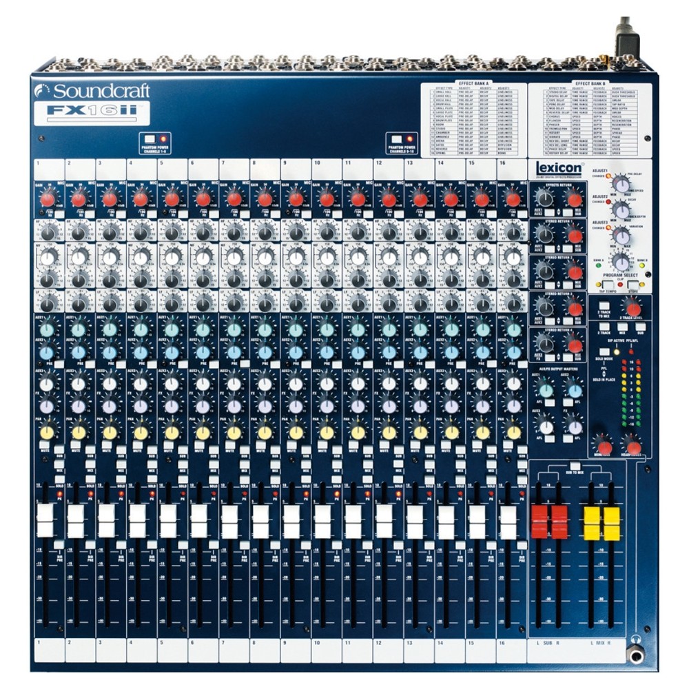 正規品新作サウンドクラフト アナログミキサー Soundcraft FX16ii　簡易チェック　現状渡し ミキサー